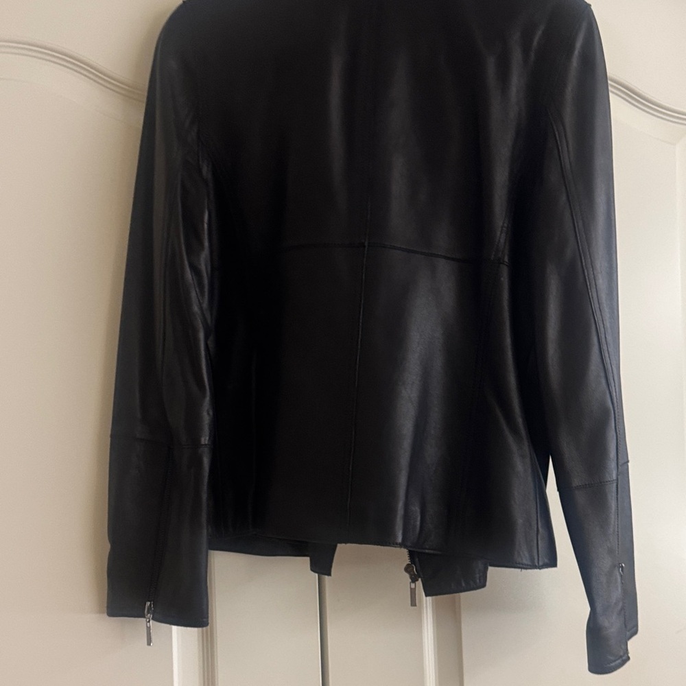 Context Classic Black Leather Jacket - image 2